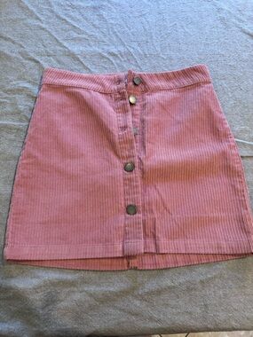 Roxy Dusty Pink Corduroy Mini Skirt Girls Size 12 -